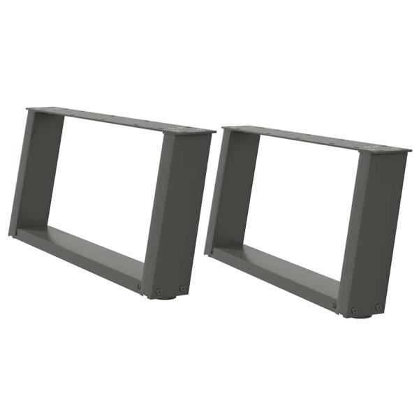 Couchtischbeine U-Form 2 Stk. Anthrazit 70x(30-31) cm Stahl