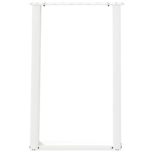 Esstischbeine U-Form 2 Stk. Weiß 60x(72-73) cm Stahl