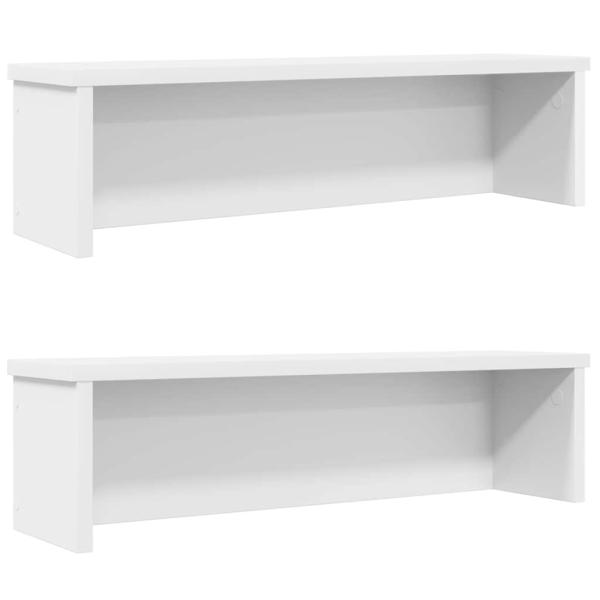 ARDEBO.de - Küchenregale Stapelbar 2 Stk. Weiß 60x15x16 cm