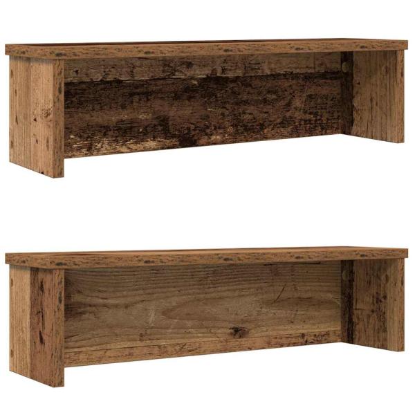 ARDEBO.de - Küchenregale Stapelbar 2 Stk. Altholz-Optik 60x15x16 cm