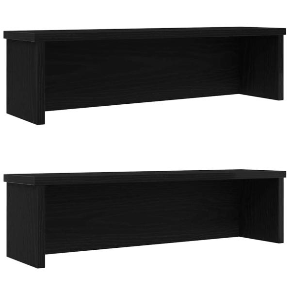 ARDEBO.de - Küchenregale Stapelbar 2 Stk. Schwarz 60x15x16 cm
