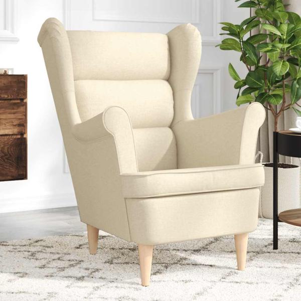 ARDEBO.de - Sessel Creme 74x84x100 cm Stoff