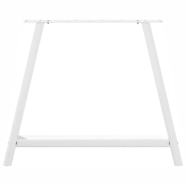Couchtischbeine A-Form 2 Stk. Weiß 90x(72-73) cm Stahl