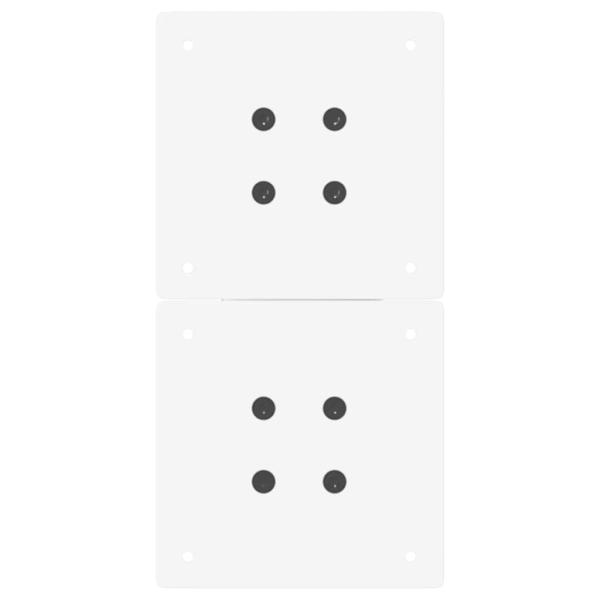 Couchtischbeine X-Form 2 Stk. Weiß 38x(42-43) cm Stahl