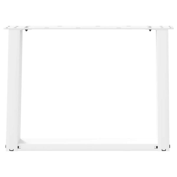 Couchtischbeine U-Form 2 Stk. Weiß 70x(42-43) cm Stahl