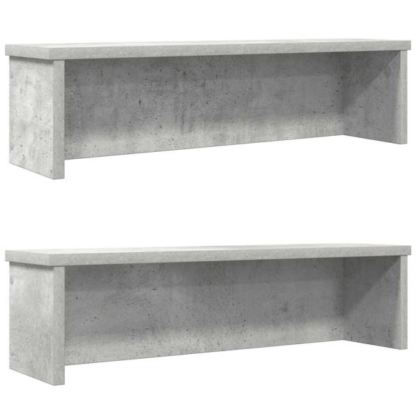 ARDEBO.de - Küchenregale Stapelbar 2 Stk. Betongrau 60x15x16 cm