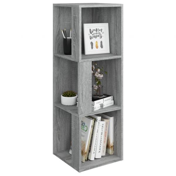Eckregal Grau Sonoma 33x33x100 cm Holzwerkstoff