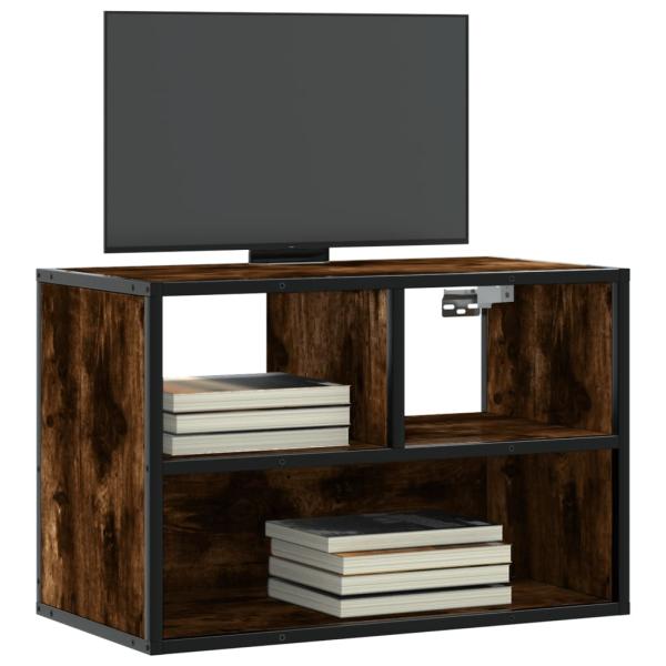 ARDEBO.de - TV-Schrank Räuchereiche 60x31x39,5 cm Holzwerkstoff und Metall