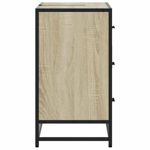 ARDEBO.de - Waschbeckenunterschrank Sonoma-Eiche 80x33x60 cm Holzwerkstoff