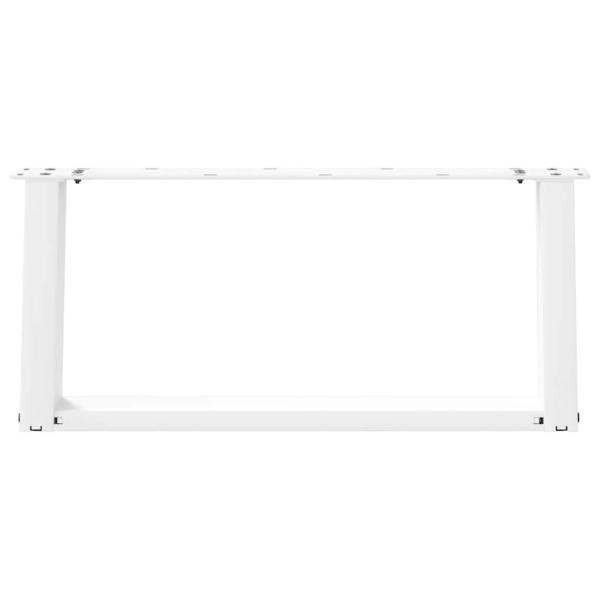 Couchtischbeine U-Form 2 Stk. Weiß 70x(30-31) cm Stahl