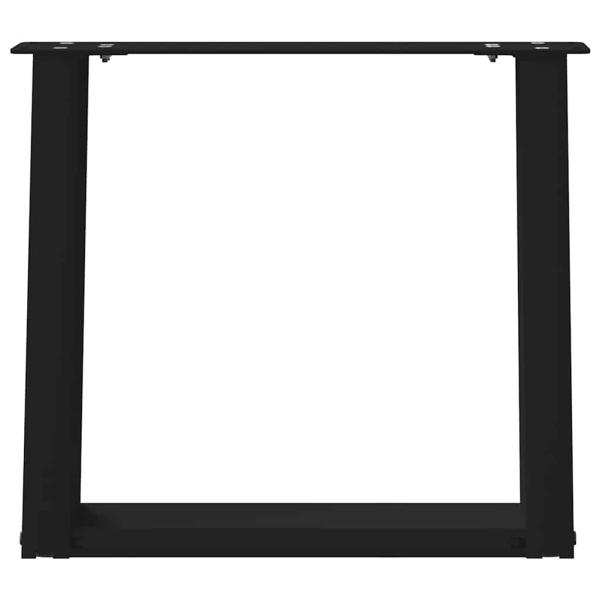 Couchtischbeine U-Form 2 Stk. Schwarz 50x(42-43) cm Stahl