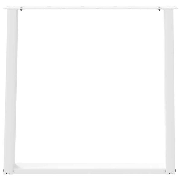 Esstischbeine U-Form 2 Stk. Weiß 70x(72-73) cm Stahl