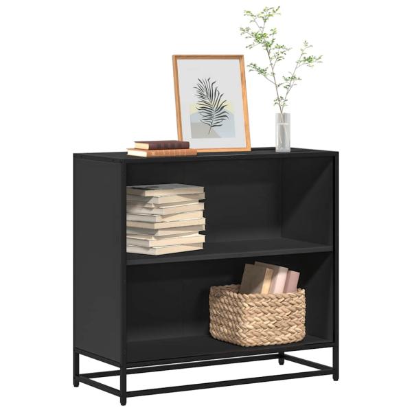 ARDEBO.de - Bücherregal Schwarz 80,5x35x76 cm Holzwerkstoff