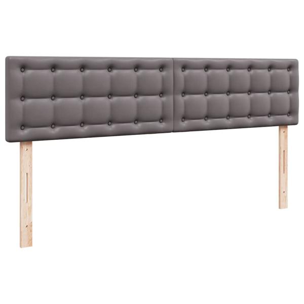 Ottoman-Bett mit Matratze Grau 180x200 cm Kunstleder