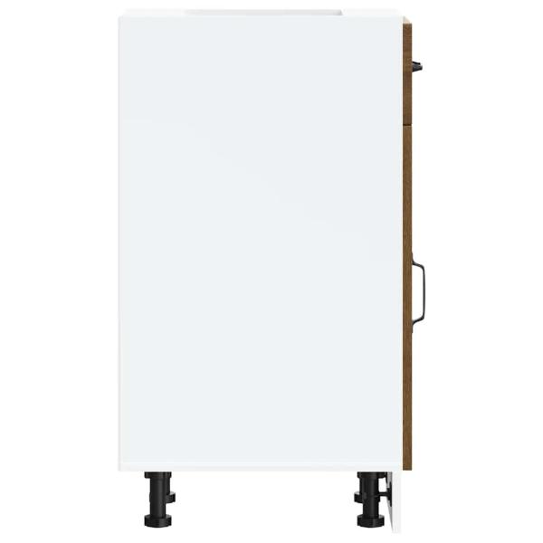 Küchenunterschrank Kalmar Braun Eichen-Optik Holzwerkstoff