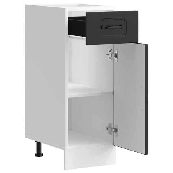 Küchenunterschrank Kalmar Schwarz Holzwerkstoff