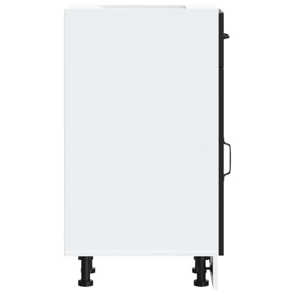 Küchenunterschrank Kalmar Schwarz Holzwerkstoff