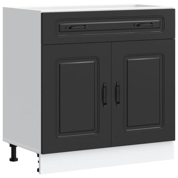 Küchenunterschrank Kalmar Schwarz Holzwerkstoff