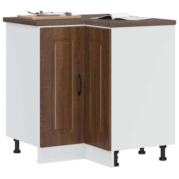 ARDEBO.de - Küchen-Eckunterschrank Kalmar Braun Eichen-Optik Holzwerkstoff