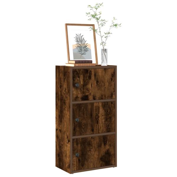 ARDEBO.de - Bücherregal Räuchereiche 40x24x77 cm Holzwerkstoff