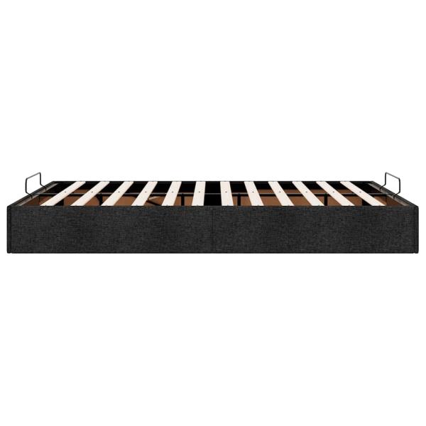 Ottoman-Bett ohne Matratze Schwarz 140x190 cm Stoff