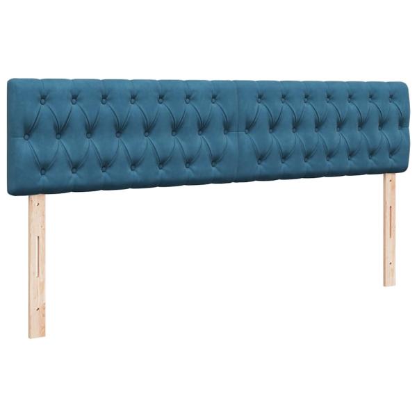 Ottoman-Bett mit Matratzen Dunkelblau 200x200 cm Samt