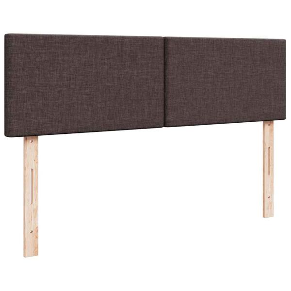 Ottoman-Bett mit Matratzen Dunkelbraun 160x200 cm Stoff