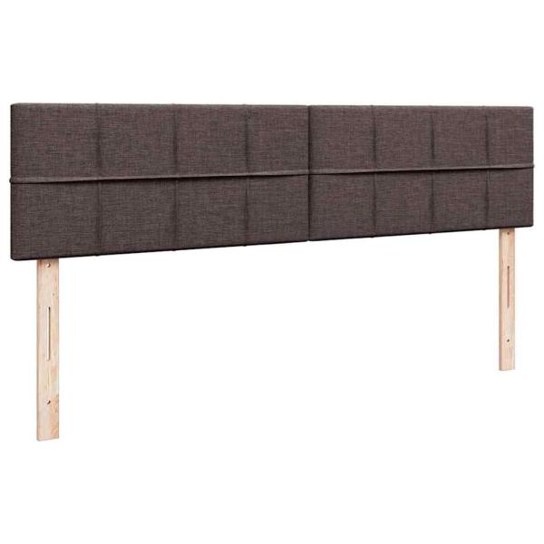 Ottoman-Bett mit Matratzen Dunkelbraun 180x200 cm Stoff