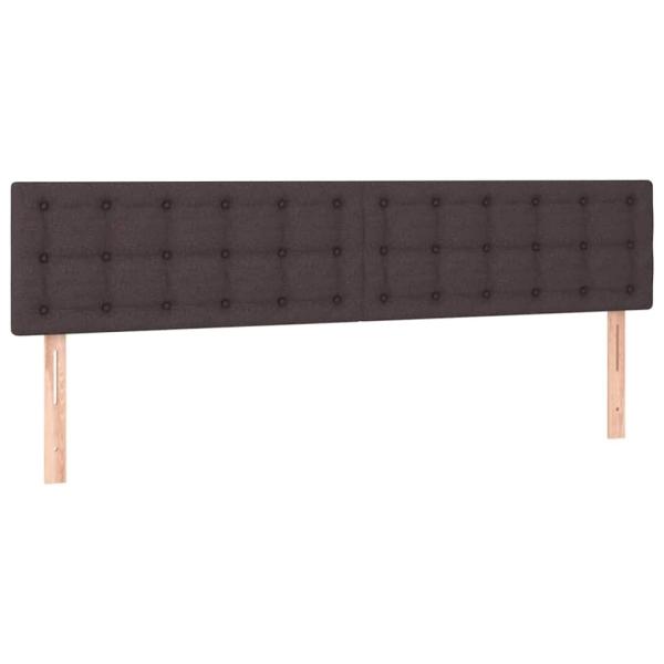 Ottoman-Bett mit Matratzen Dunkelbraun 180x200 cm Stoff