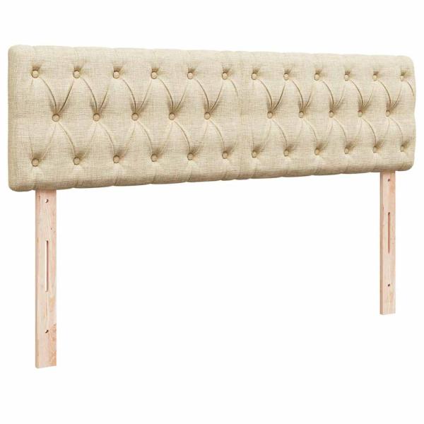 Ottoman-Bett mit Matratzen Creme 160x200 cm Stoff