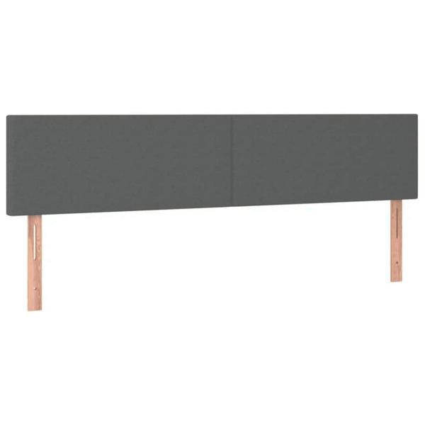 Ottoman-Bett mit Matratzen Dunkelgrau 180x200 cm Stoff