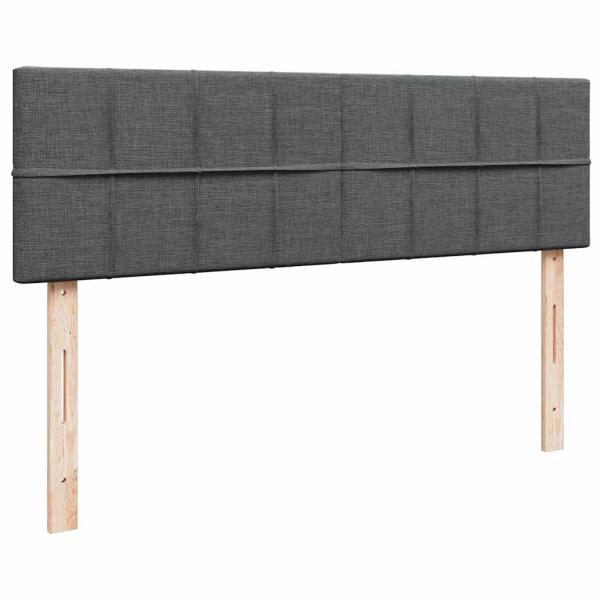 Ottoman-Bett mit Matratzen Dunkelgrau 160x200 cm Stoff