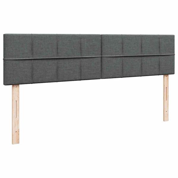 Ottoman-Bett mit Matratzen Dunkelgrau 180x200 cm Stoff