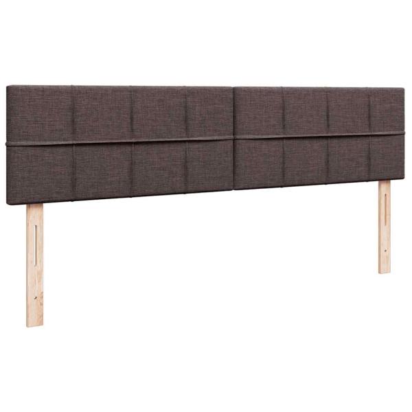 Ottoman-Bett mit Matratzen Dunkelbraun 200x200 cm Stoff