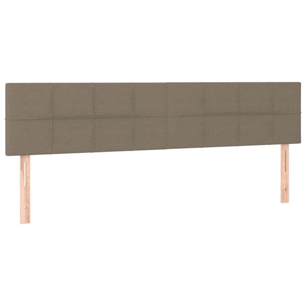 Ottoman-Bett mit Matratzen Taupe 180x200 cm Stoff
