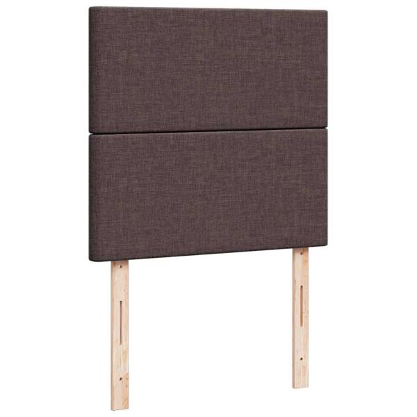Ottoman-Bett mit Matratze Dunkelbraun 90x190 cm Stoff
