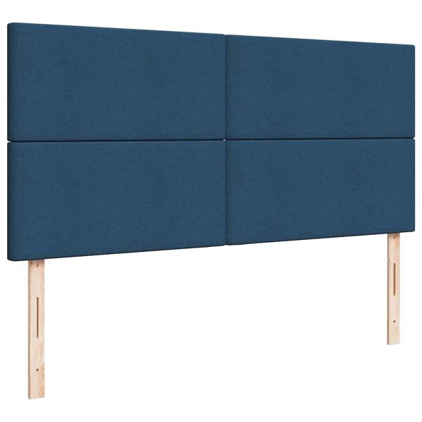 Ottoman-Bett mit Matratzen Blau 180x200 cm Stoff