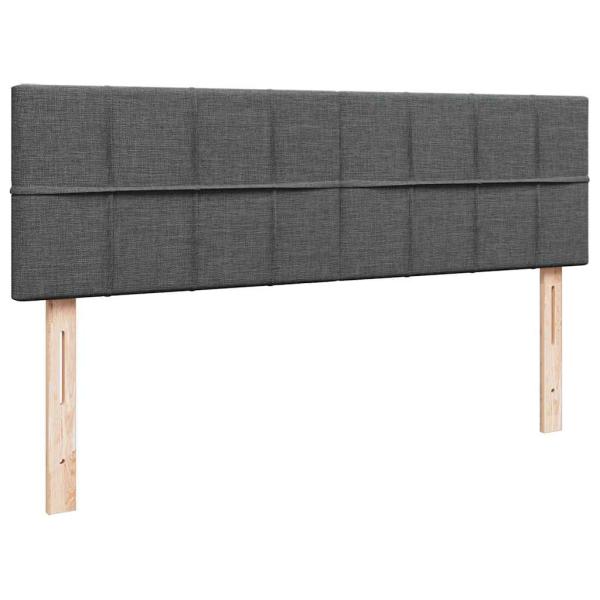Ottoman-Bett mit Matratze Dunkelgrau 160x200 cm Stoff