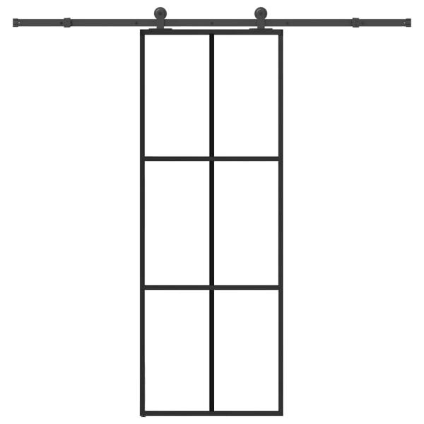 ARDEBO.de - Schiebetür mit Beschlag 76x205 cm ESG-Glas & Aluminium