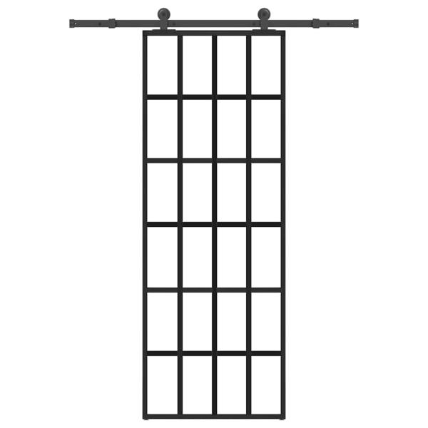 ARDEBO.de - Schiebetür mit Beschlag 76x205 cm ESG-Glas & Aluminium