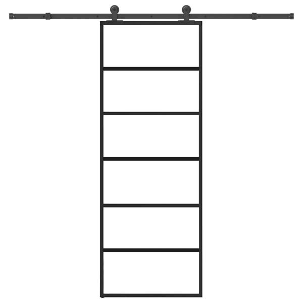 ARDEBO.de - Schiebetür mit Beschlag 76x205 cm ESG-Glas & Aluminium