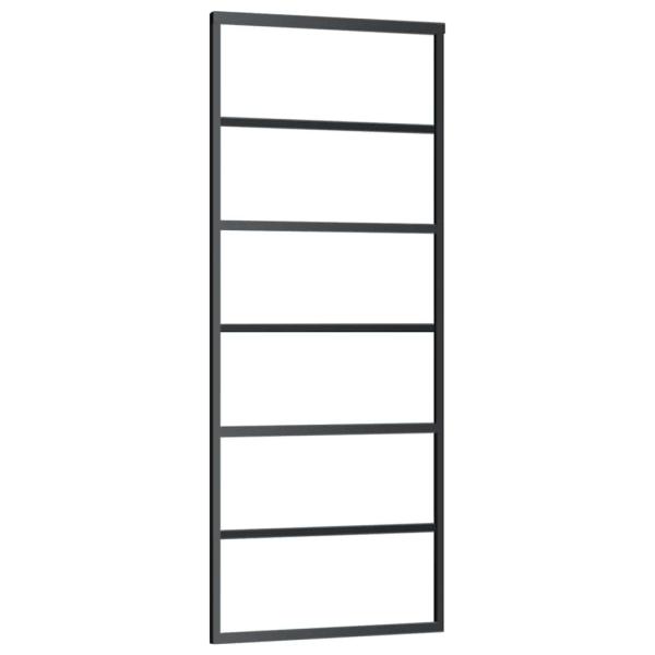 Schiebetür mit Beschlag 76x205 cm ESG-Glas & Aluminium