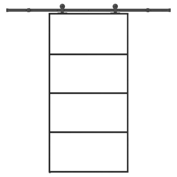 ARDEBO.de - Schiebetür mit Beschlag 102,5x205 cm ESG-Glas & Aluminium
