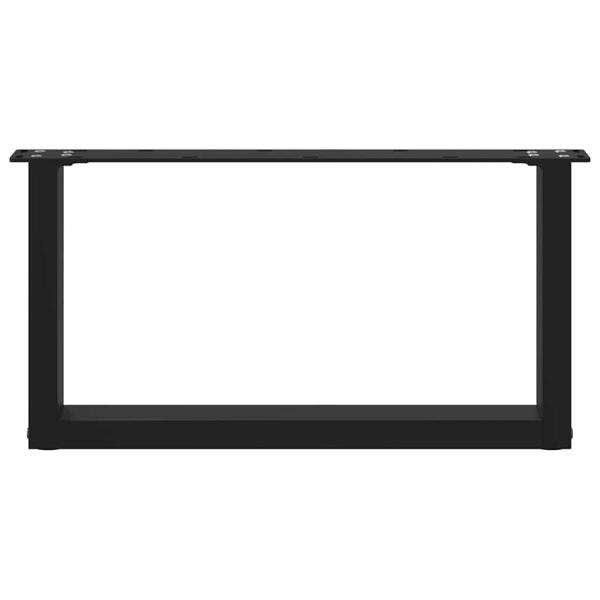 Couchtischbeine U-Form 2 Stk. Schwarz 70x(30-31) cm Stahl