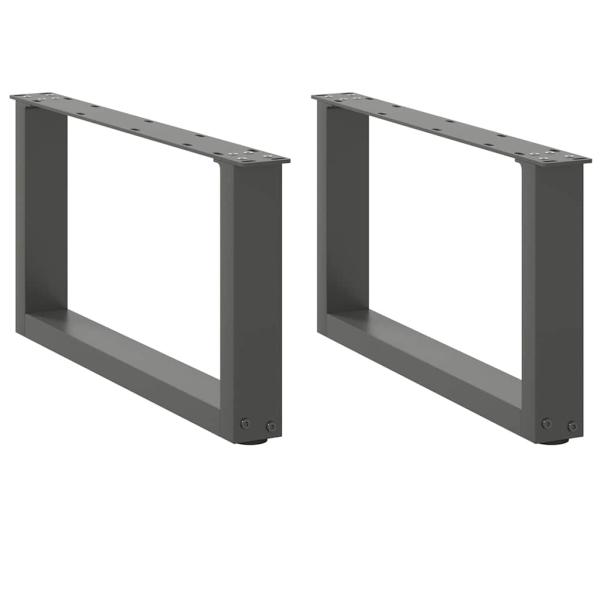 ARDEBO.de - Couchtischbeine U-Form 2 Stk. Anthrazit 70x(30-31) cm Stahl