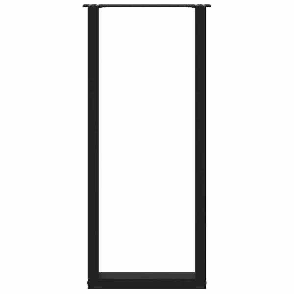Bartischbeine U-Form 2 Stk. Schwarz 40x(110-111) cm Stahl