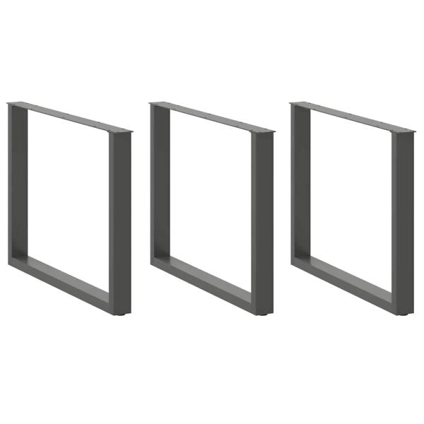 ARDEBO.de - Couchtischbeine U-Form 2 Stk. Anthrazit 100x(72-73) cm Stahl