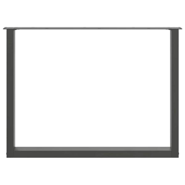 Couchtischbeine U-Form 2 Stk. Anthrazit 100x(72-73) cm Stahl