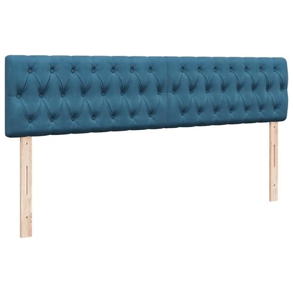 Ottoman-Bett mit Matratze Dunkelblau 180x200 cm Samt