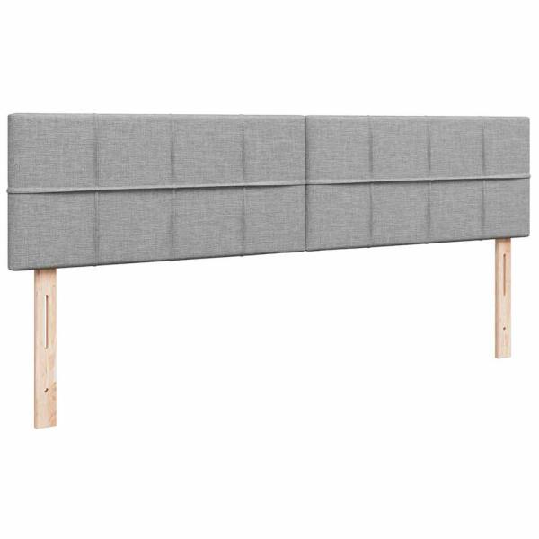 Ottoman-Bett mit Matratze Hellgrau 200x200 cm Stoff